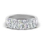 Load image into Gallery viewer, 3-carat-diamond-radiant-wedding-band-5-stone-in-white-gold-FD8008RABHAND-3.00CT-NL-WG.jpg
