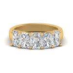 Load image into Gallery viewer, 3-carat-diamond-radiant-wedding-band-5-stone-in-yellow-gold-FD8008RABHAND-3.00CT-NL-YG.jpg
