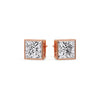 Load image into Gallery viewer, Stylish Princess Bezel Diamond Studs