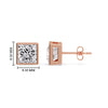 Load image into Gallery viewer, Stylish Princess Bezel Diamond Studs