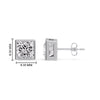 Load image into Gallery viewer, Stylish Princess Bezel Diamond Studs