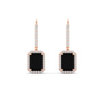 Load image into Gallery viewer, 3-carat-emerald-black-onyx-halo-classic-lever-back-diamond-earrings-in-rose-gold-FD-EAR11235EMGBLACKANGLE1-3.00CT-NL-RG.jpg
