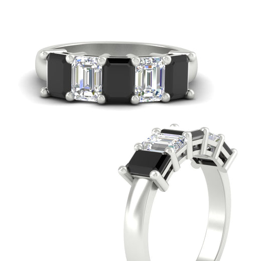 3-carat-emerald-cut-5-stone-black-diamond-wedding-band-in-white-gold-fdwb8008emblackangle3-3.00ct-nl-wg
