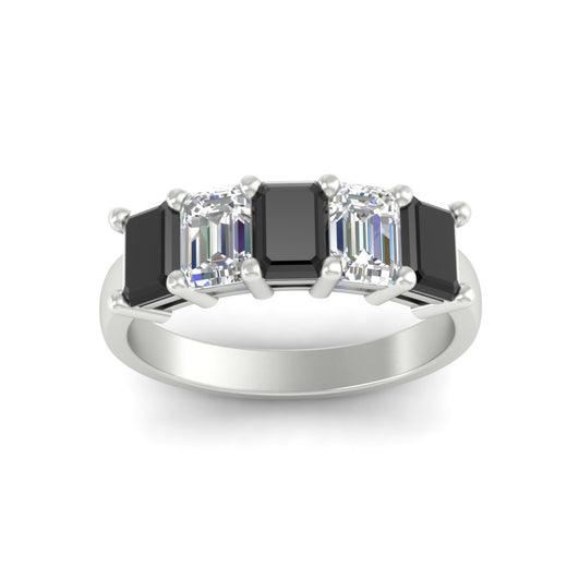 3-carat-emerald-cut-5-stone-black-diamond-wedding-band-in-white-gold-fdwb8008emblackangle5-3.00ct-nl-wg