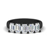 Load image into Gallery viewer, 3-carat-emerald-cut-5-stone-diamond-wedding-band-in-black-gold-fdwb8008emsleep-3.00ct-nl-bg