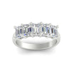 Load image into Gallery viewer, 3-carat-emerald-cut-5-stone-diamond-wedding-band-in-white-gold-fdwb8008emangle5-3.00ct-nl-wg