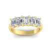 Load image into Gallery viewer, 3-carat-emerald-cut-5-stone-diamond-wedding-band-in-yellow-gold-fdwb8008emangle5-3.00ct-nl-yg