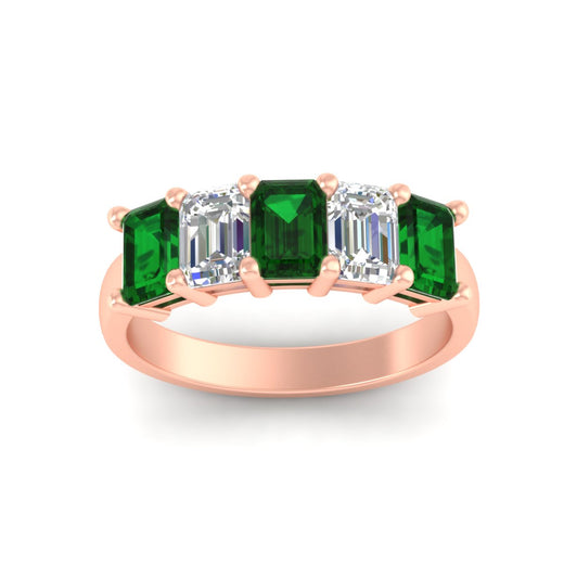 3-carat-emerald-cut-5-stone-emerald-wedding-band-in-rose-gold-fdwb8008emgemgrangle5-3.00ct-nl-rg