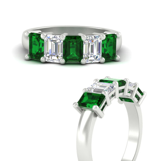 3-carat-emerald-cut-5-stone-emerald-wedding-band-in-white-gold-fdwb8008emgemgrangle3-3.00ct-nl-wg