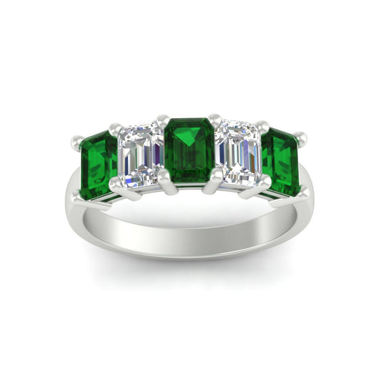 3-carat-emerald-cut-5-stone-emerald-wedding-band-in-white-gold-fdwb8008emgemgrangle5-3.00ct-nl-wg