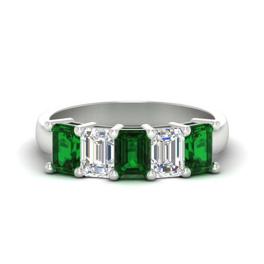 3-carat-emerald-cut-5-stone-emerald-wedding-band-in-white-gold-fdwb8008emgemgrsleep-3.00ct-nl-wg