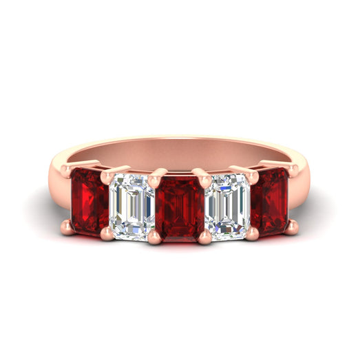 3-carat-emerald-cut-5-stone-ruby-wedding-band-in-rose-gold-fdwb8008emgrudrsleep-3.00ct-nl-rg