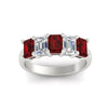 Load image into Gallery viewer, 3-carat-emerald-cut-5-stone-ruby-wedding-band-in-white-gold-fdwb8008emgrudrangle5-3.00ct-nl-wg