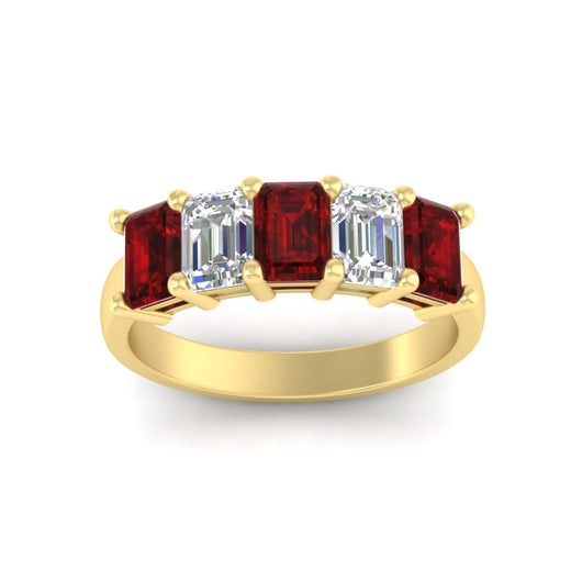 3-carat-emerald-cut-5-stone-ruby-wedding-band-in-yellow-gold-fdwb8008emgrudrangle5-3.00ct-nl-yg