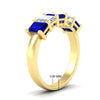 Load image into Gallery viewer, 3-carat-emerald-cut-5-stone-sapphire-wedding-band-in-yellow-gold-fdwb8008emgsablangle2-3.00ct-nl-yg-hw