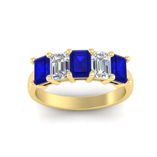 3-carat-emerald-cut-5-stone-sapphire-wedding-band-in-yellow-gold-fdwb8008emgsablangle5-3.00ct-nl-yg