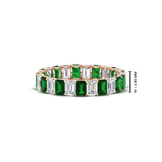 3 Carat Emerald Cut Diamond Eternity Band