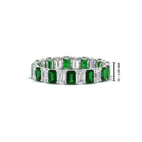 3 Carat Emerald Cut Diamond Eternity Band