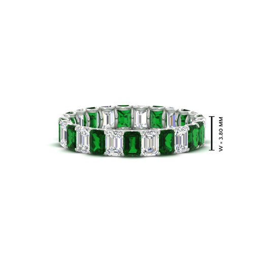 3 Carat Emerald Cut Diamond Eternity Band