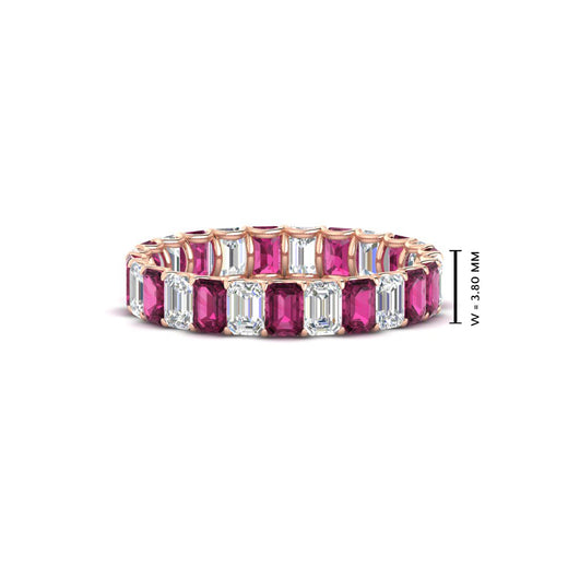 3 Carat Emerald Cut Diamond Eternity Band