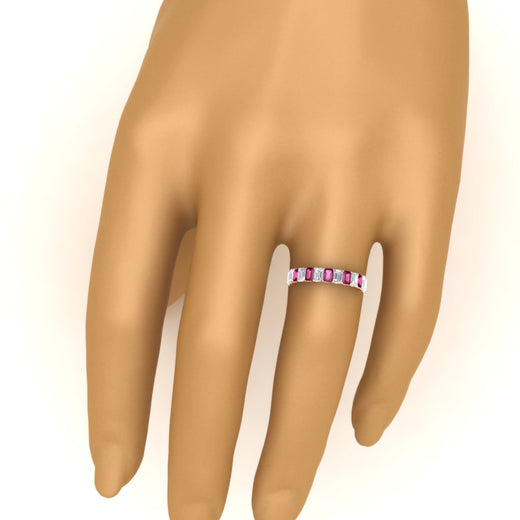 3 Carat Emerald Cut Diamond Eternity Band