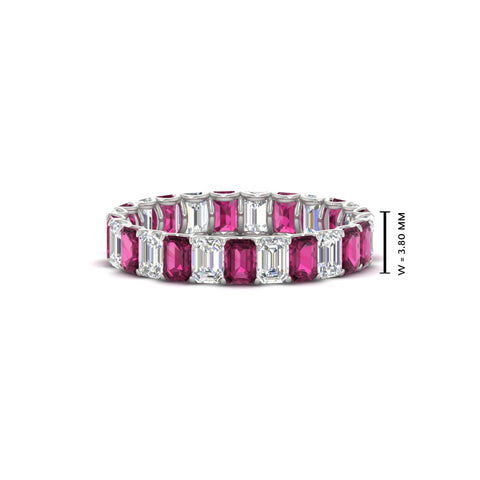 3 Carat Emerald Cut Diamond Eternity Band