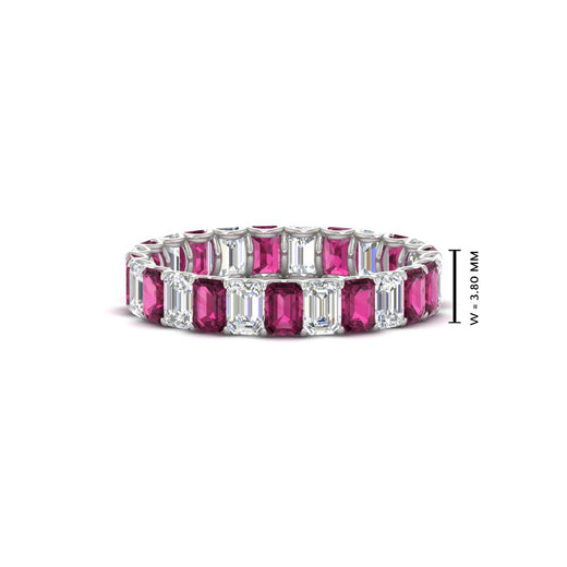 3 Carat Emerald Cut Diamond Eternity Band