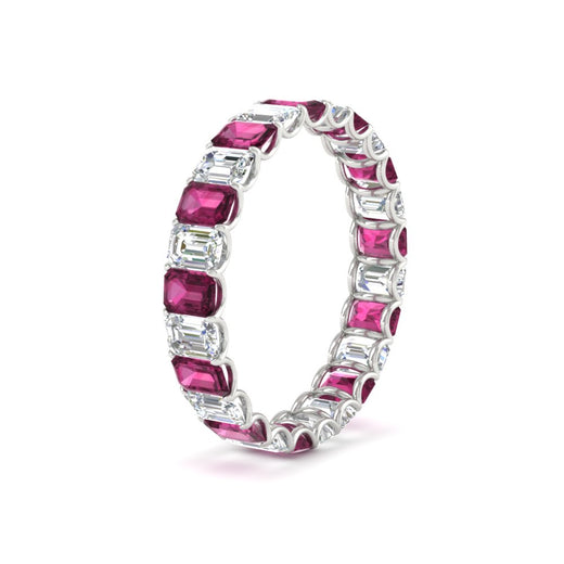 3 Carat Emerald Cut Diamond Eternity Band