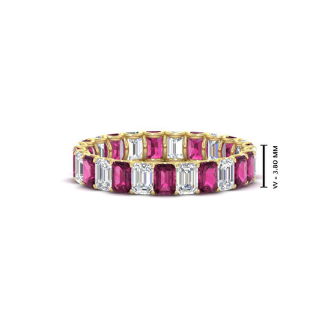 3 Carat Emerald Cut Diamond Eternity Band