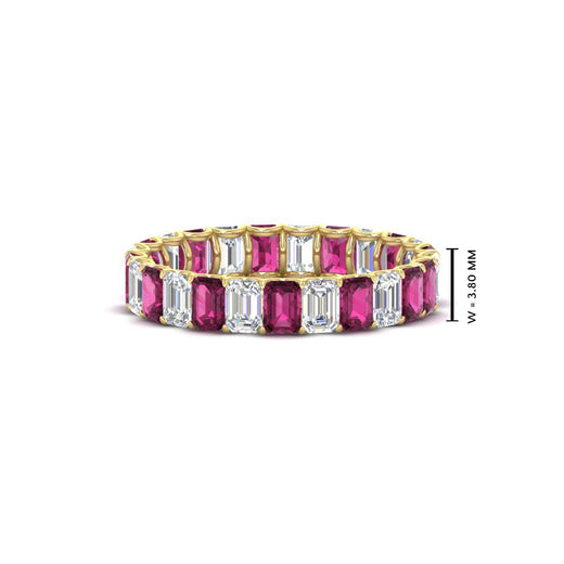 3 Carat Emerald Cut Diamond Eternity Band