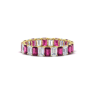 3 Carat Emerald Cut Diamond Eternity Band