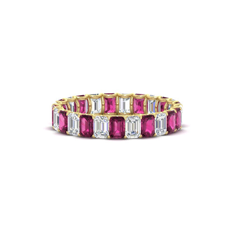 3 Carat Emerald Cut Diamond Eternity Band