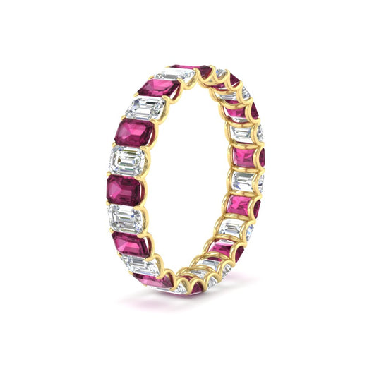 3 Carat Emerald Cut Diamond Eternity Band