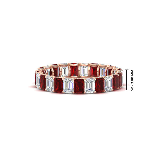 3 Carat Emerald Cut Diamond Eternity Band
