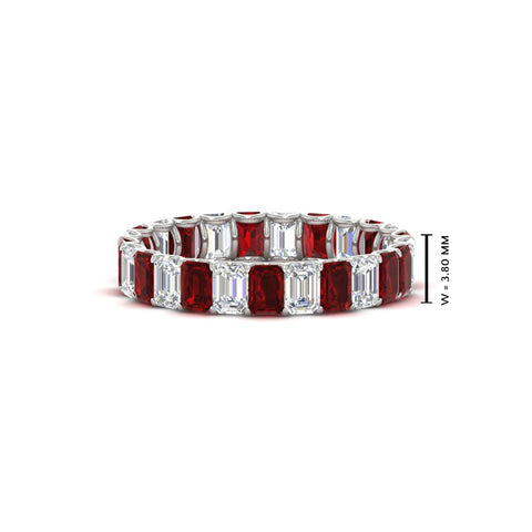 3 Carat Emerald Cut Diamond Eternity Band