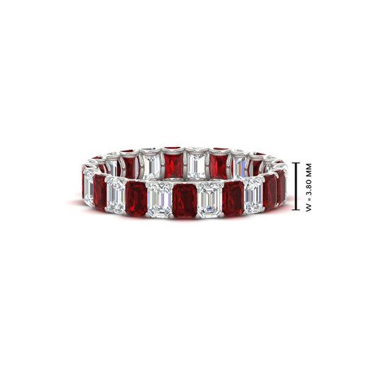 3 Carat Emerald Cut Diamond Eternity Band
