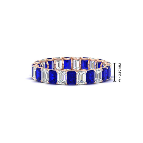 3 Carat Emerald Cut Diamond Eternity Band