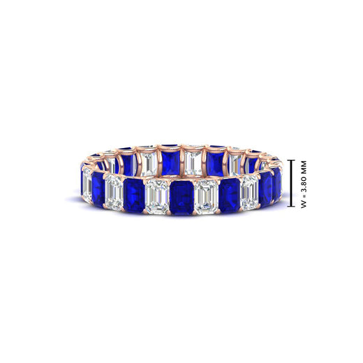 3 Carat Emerald Cut Diamond Eternity Band