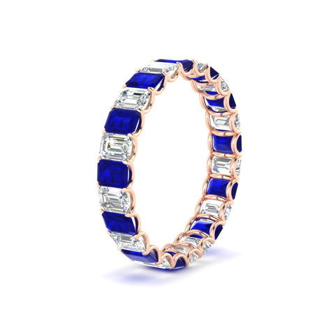 3 Carat Emerald Cut Diamond Eternity Band