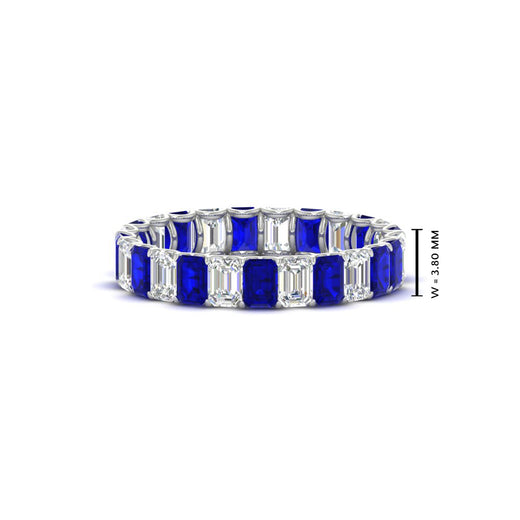 3 Carat Emerald Cut Diamond Eternity Band