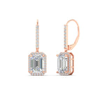 Load image into Gallery viewer, 3-carat-emerald-diamond-halo-classic-lever-back-earrings-in-rose-gold-FD-EAR11235EMANGLE1-3.00CT-NL-RG.jpg