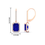 Load image into Gallery viewer, 3-carat-emerald-sapphire-halo-classic-lever-back-diamond-earrings-in-rose-gold-FD-EAR11235EMGSABLANGLE1-3.00CT-NL-RG.jpg