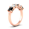 Load image into Gallery viewer, 3-carat-five-stone-princess-black-diamond-wedding-band-in-rose-gold-fdwb8008prblackangle2-3.00ct-nl-rg.jpg