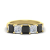 Load image into Gallery viewer, 3-carat-five-stone-princess-black-diamond-wedding-band-in-yellow-gold-fdwb8008prblacksleep-3.00ct-nl-yg.jpg