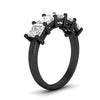 Load image into Gallery viewer, 3-carat-five-stone-princess-diamond-wedding-band-in-black-gold-fdwb8008prangle2-3.00ct-nl-bg.jpg