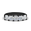 Load image into Gallery viewer, 3-carat-five-stone-princess-diamond-wedding-band-in-black-gold-fdwb8008prsleep-3.00ct-nl-bg.jpg