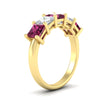 Load image into Gallery viewer, 3-carat-five-stone-princess-pink-sapphire-wedding-band-in-yellow-gold-fdwb8008prgsadrpiangle2-3.00ct-nl-yg.jpg
