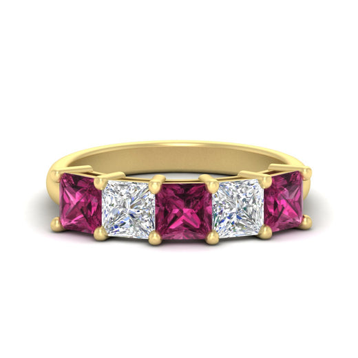 3-carat-five-stone-princess-pink-sapphire-wedding-band-in-yellow-gold-fdwb8008prgsadrpisleep-3.00ct-nl-yg.jpg