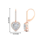 Load image into Gallery viewer, 3-carat-halo-diamond-heart-lever-back-earring-in-rose-gold-FDEAR-11235HT-3.00CT-NL-RG.jpg