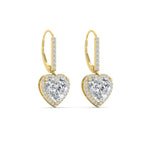 Load image into Gallery viewer, 3-carat-halo-diamond-heart-lever-back-earring-in-yellow-gold-FDEAR-11235HT-3.00CT-NL-YG.jpg